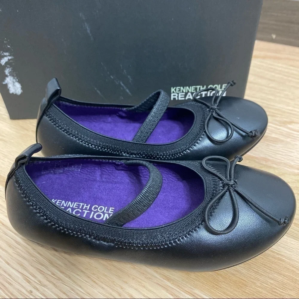 Kenneth Cole Black Ballet Flats NIB Sz 9 Toddler